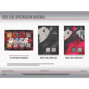 2025 Leaf Spectacular Baseball Hobby, 3 Box Case
