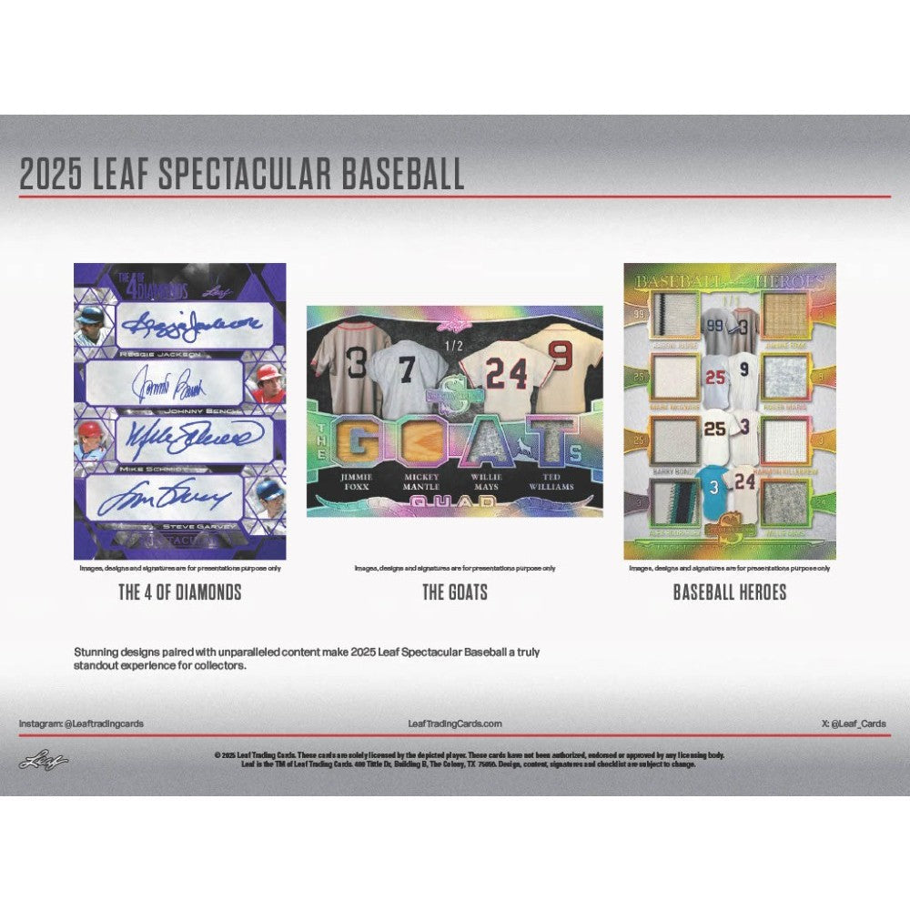 2025 Leaf Spectacular Baseball Hobby, Box