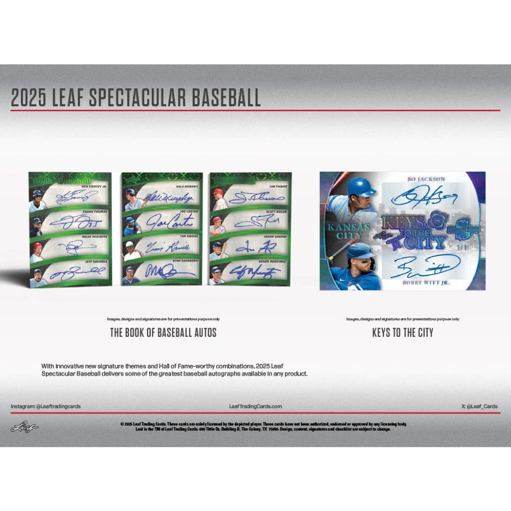 2025 Leaf Spectacular Baseball Hobby, 3 Box Case