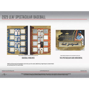2025 Leaf Spectacular Baseball Hobby, 3 Box Case