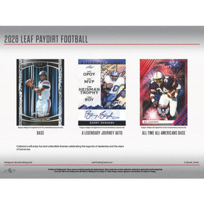 2026 Leaf Paydirt Football Hobby, Box