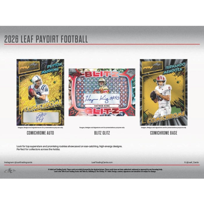 2026 Leaf Paydirt Football Jumbo, Box