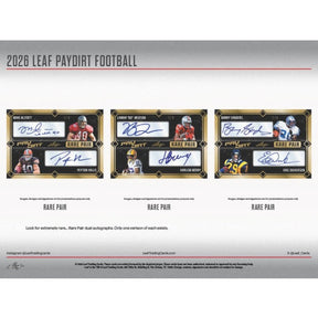 2026 Leaf Paydirt Football Hobby, 15 Box Case