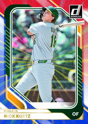 2026 Panini Donruss Baseball Blaster Hobby, Box (Red and Blue Laser Parallels)
