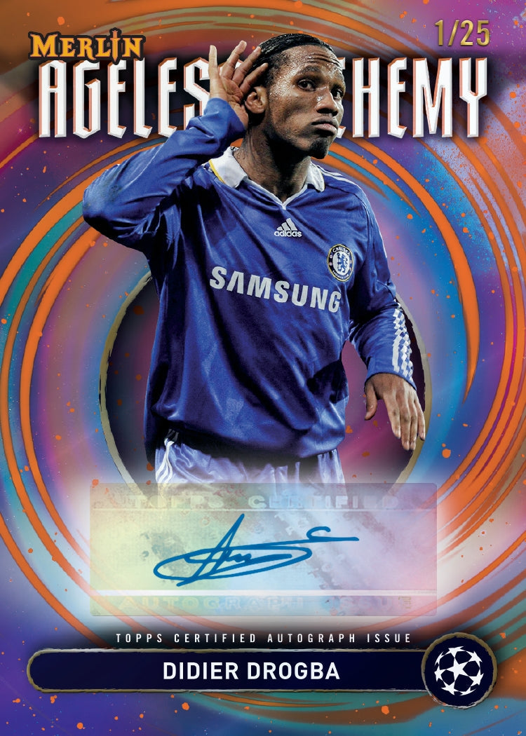 2024-25 Topps UEFA Club Competitions Merlin Chrome Soccer Hobby, 12 Box Case