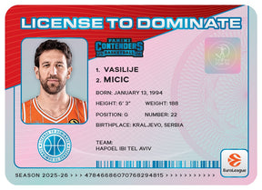 2025-26 Panini Contenders EuroLeague Basketball Hobby, Box