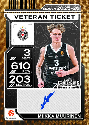 2025-26 Panini Contenders EuroLeague Basketball Hobby, Box