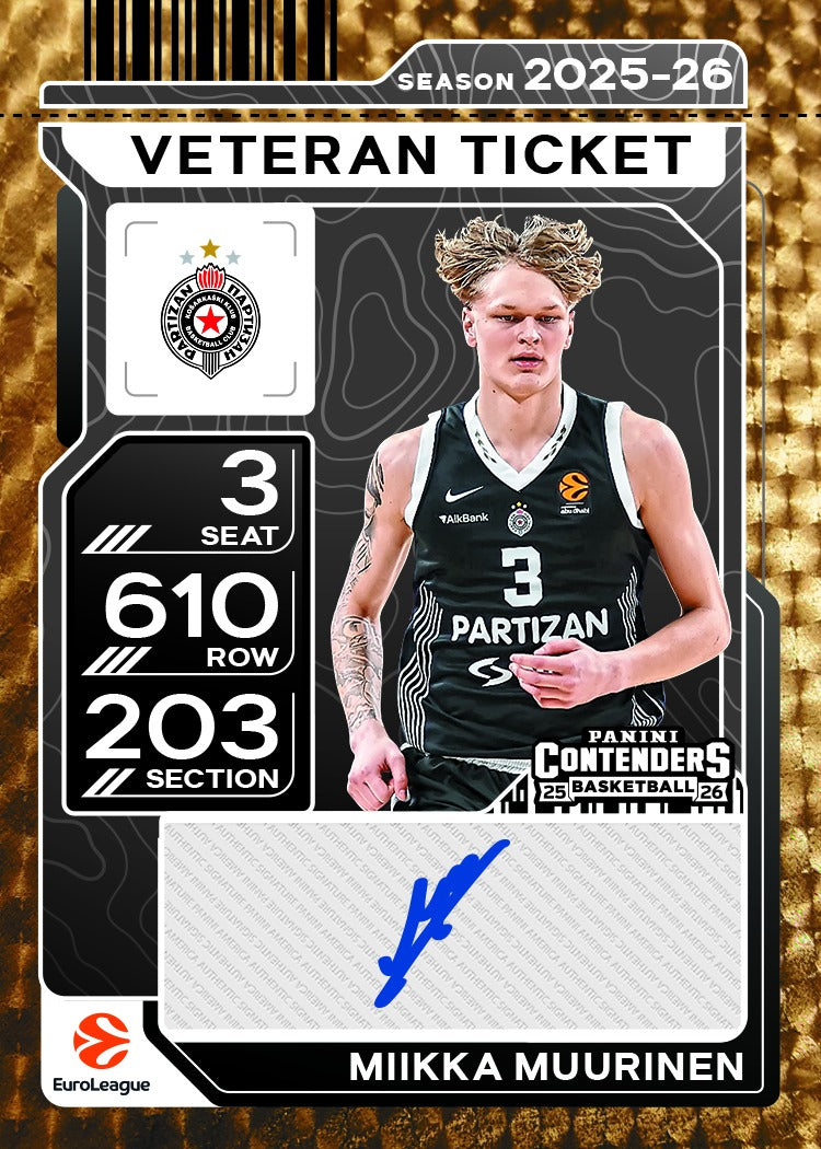 2025-26 Panini Contenders EuroLeague Basketball Hobby, Box