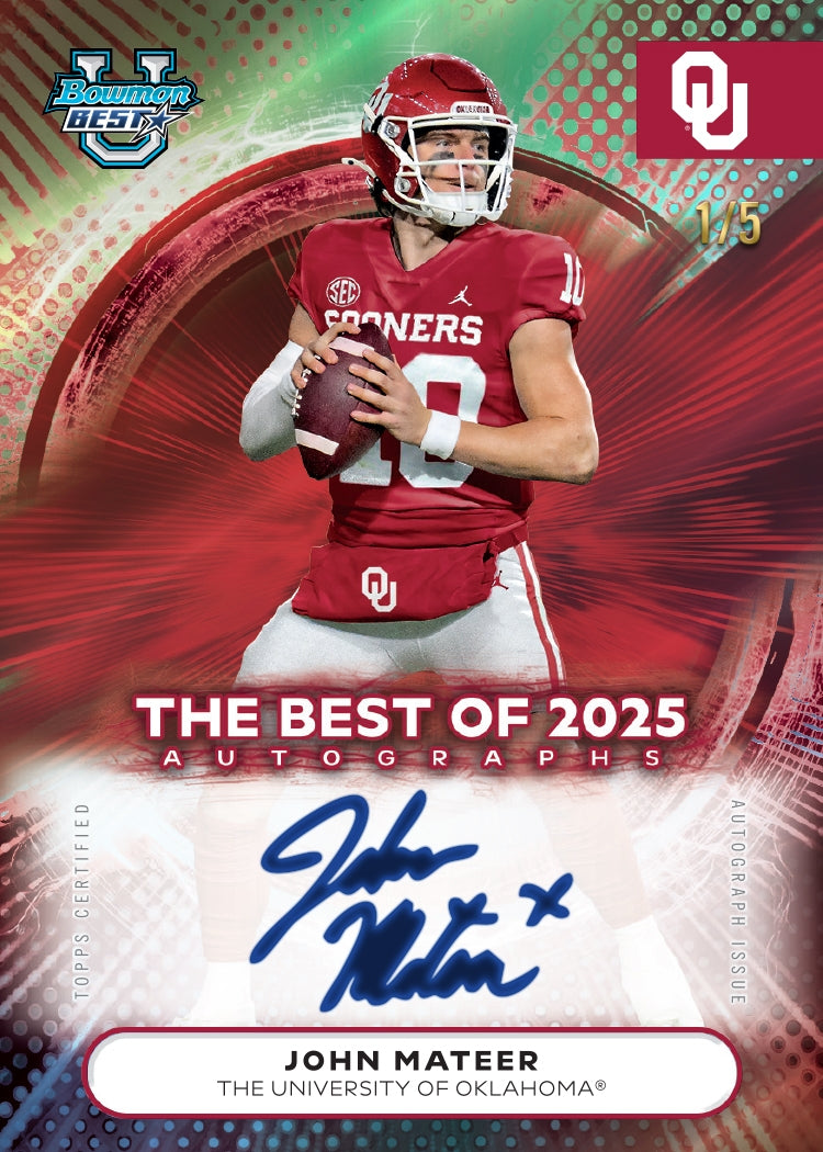 2025 Bowman's Best University Football Hobby, 12 Box Case