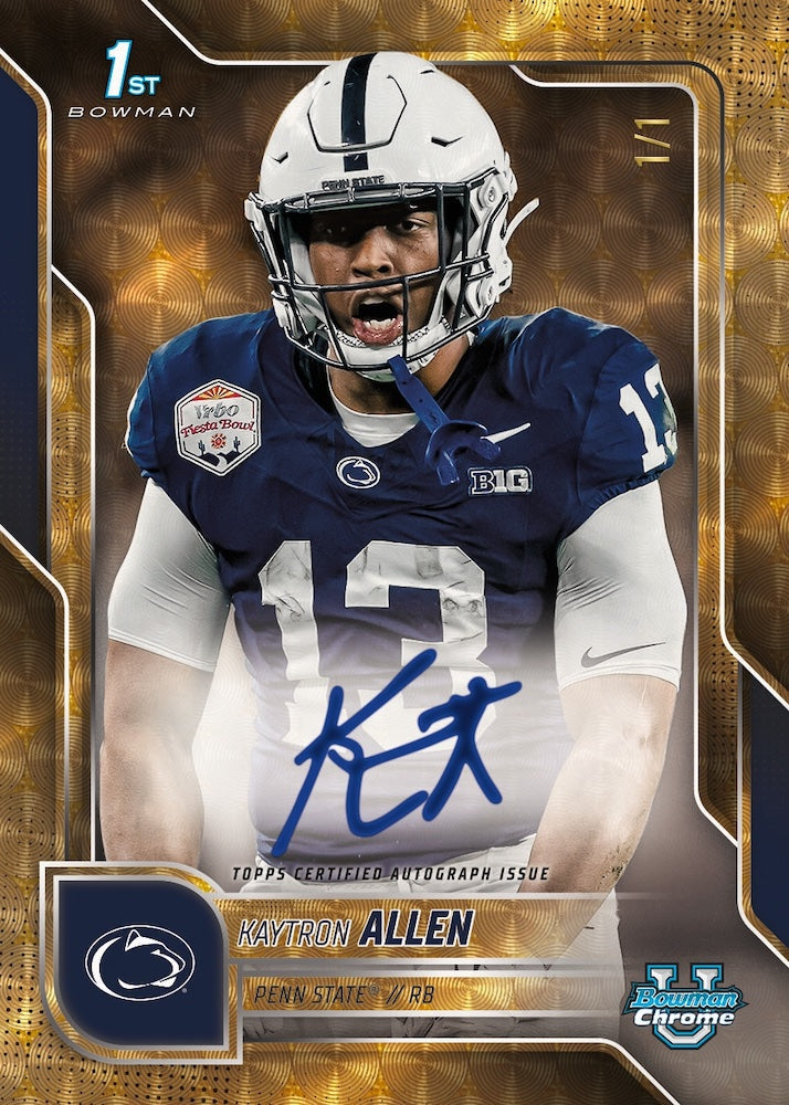 2025 Bowman Chrome University Football Hobby, 12 Box Case