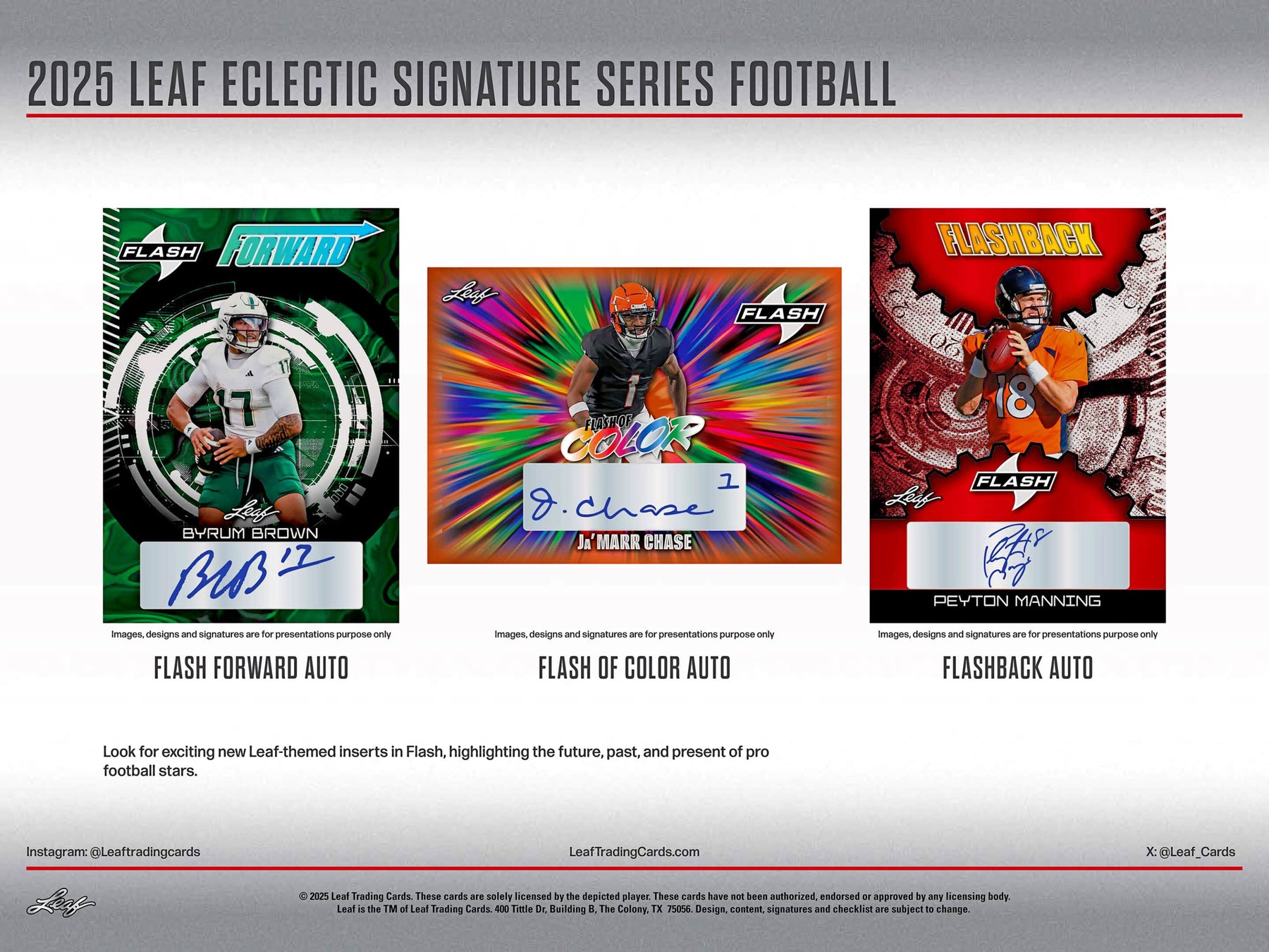 2025 Leaf Eclectic Signature Series Football Hobby, 10 Box Case