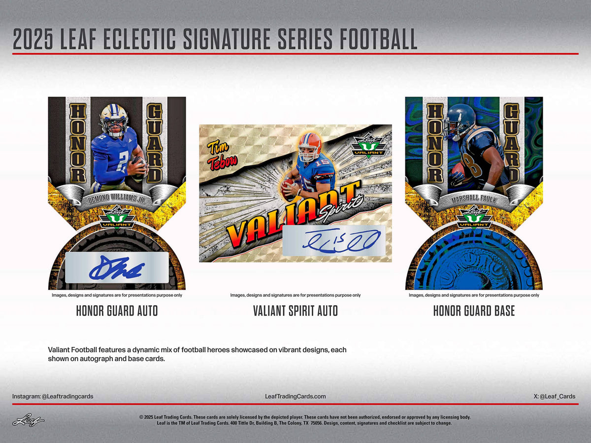 2025 Leaf Eclectic Signature Series Football Mythical, Box