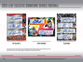 2025 Leaf Eclectic Signature Series Football Hobby, 10 Box Case