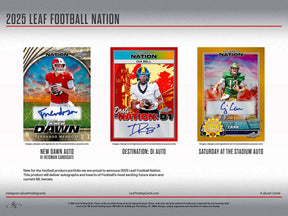 2025 Leaf Football Nation Hobby, 12 Box Case