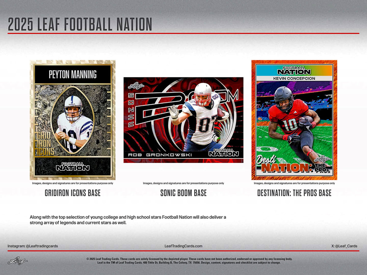 2025 Leaf Football Nation Jumbo, Box