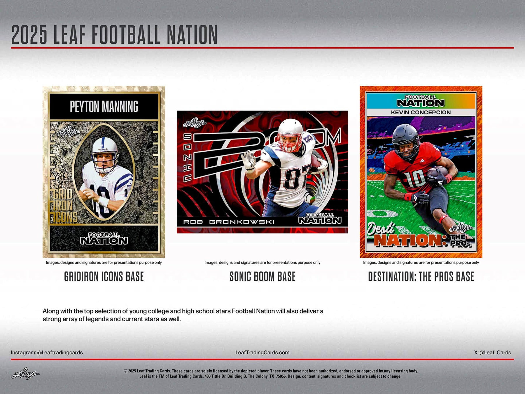 2025 Leaf Football Nation Jumbo, Box