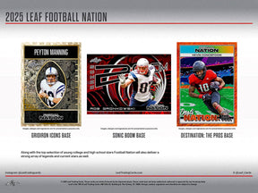 2025 Leaf Football Nation Hobby, 12 Box Case