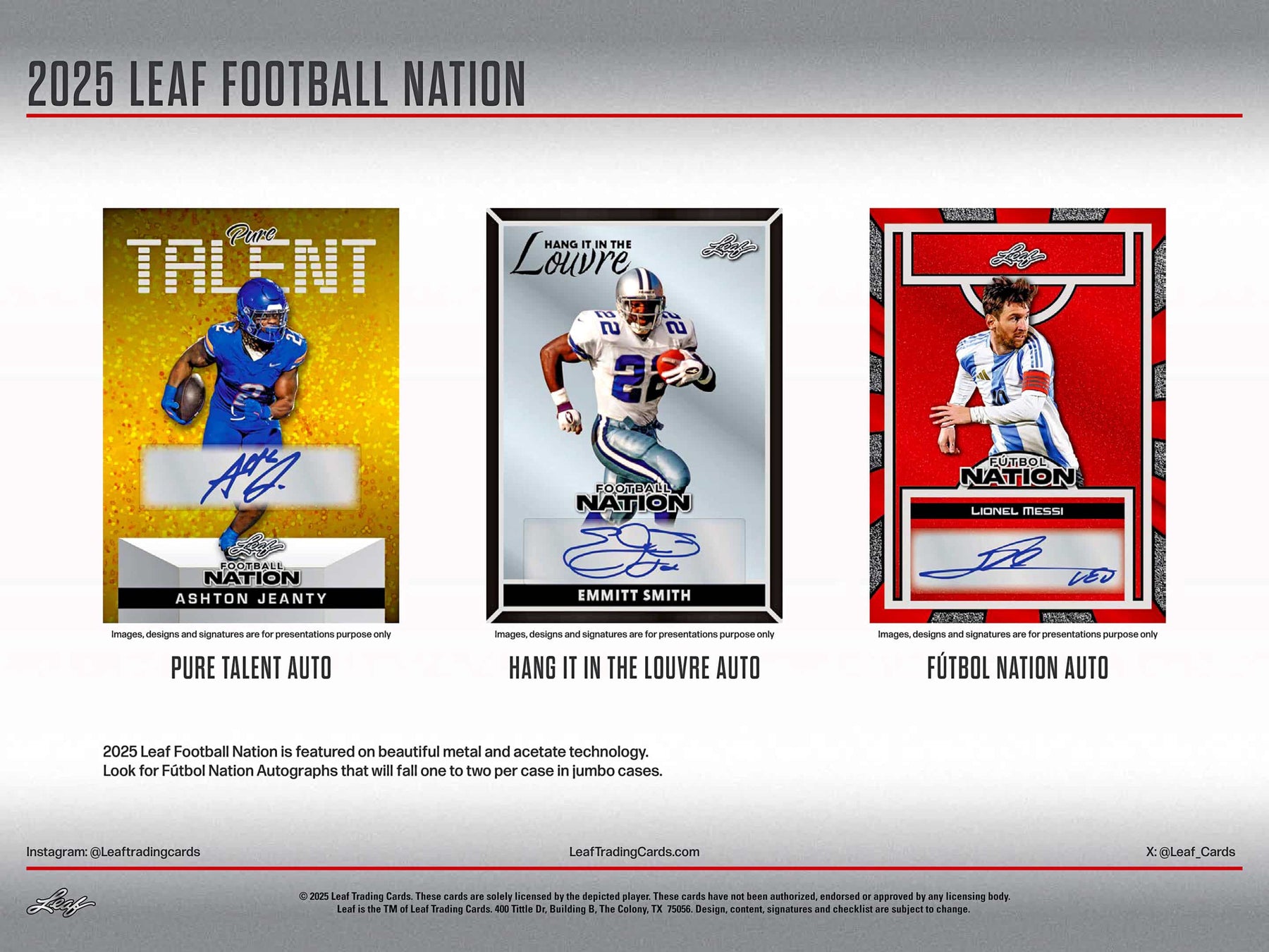 2025 Leaf Football Nation Jumbo, Box