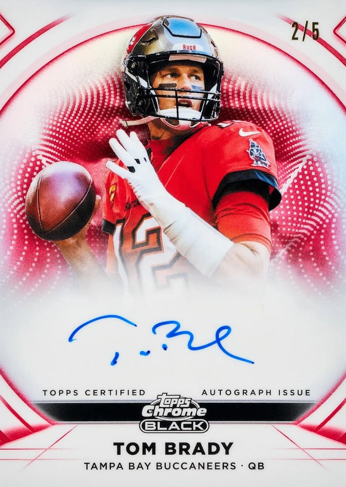 2025 Topps Chrome Black Football Hobby, 12 Box Case