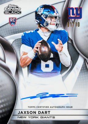 2025 Topps Chrome Black Football Hobby, 12 Box Case
