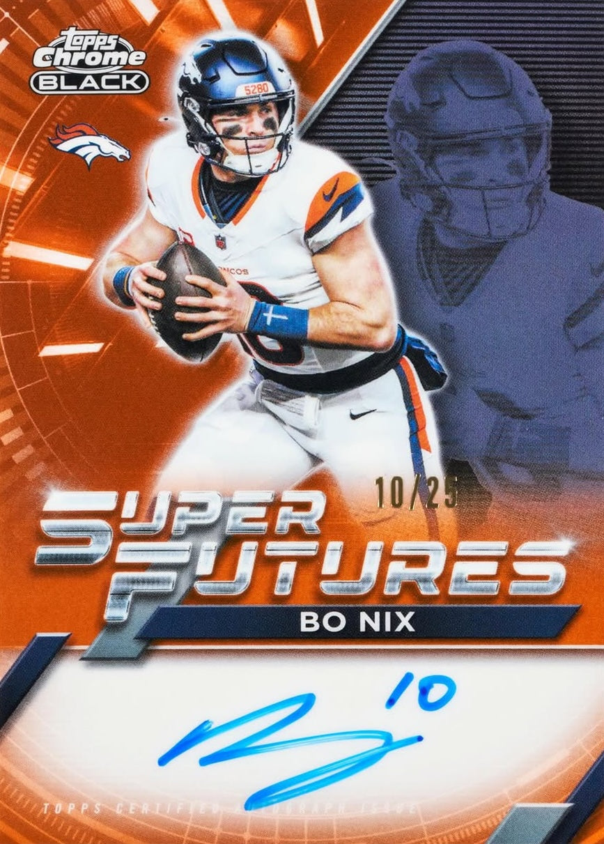 2025 Topps Chrome Black Football Hobby, 12 Box Case