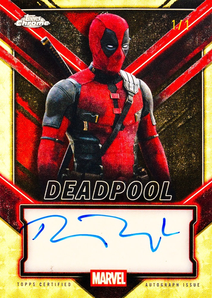 2025 Topps Chrome Marvel Deadpool Blaster, 40 Box Case