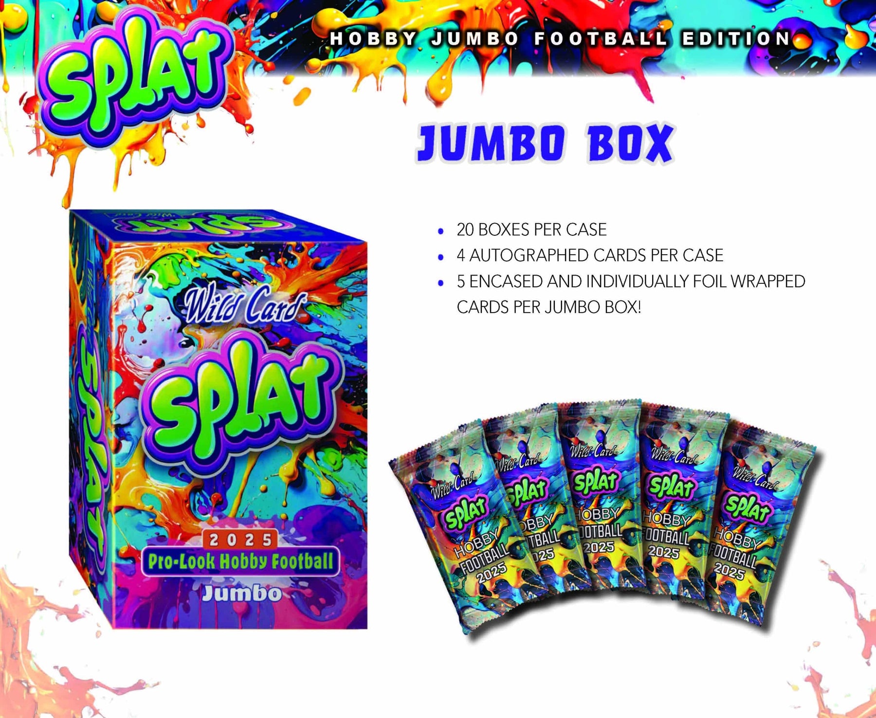 *LAST BOX* 2025 Wild Card Splat Football Jumbo, Box