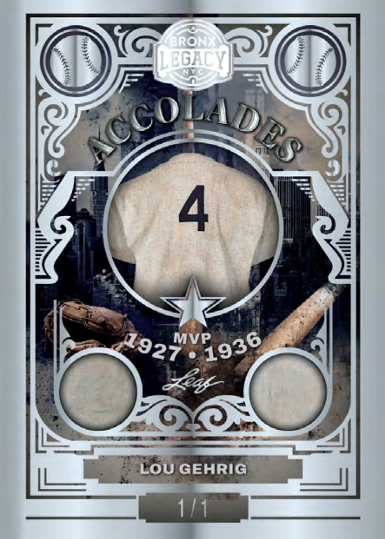 2025 Leaf A Bronx Legacy Baseball Hobby, 10 Box Case