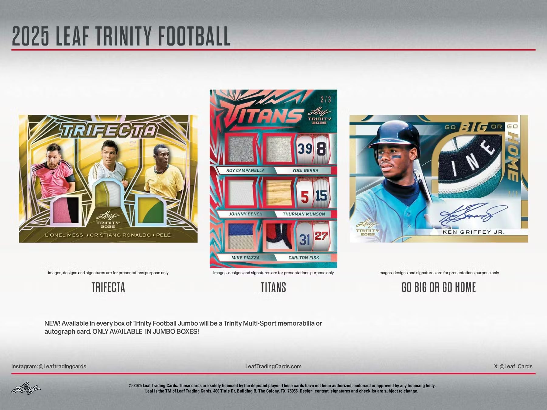 2025 Leaf Trinity Football Hobby, Box
