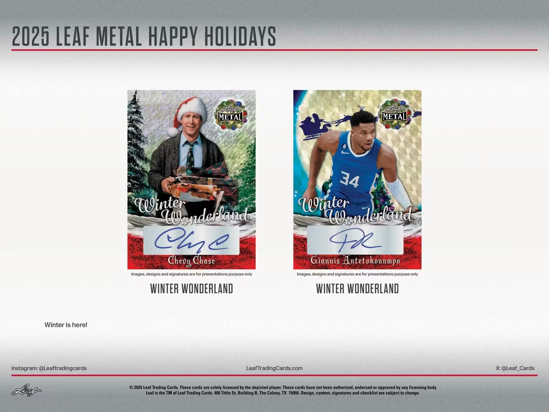 2025 Leaf Metal Happy Holidays, 10 Box Case