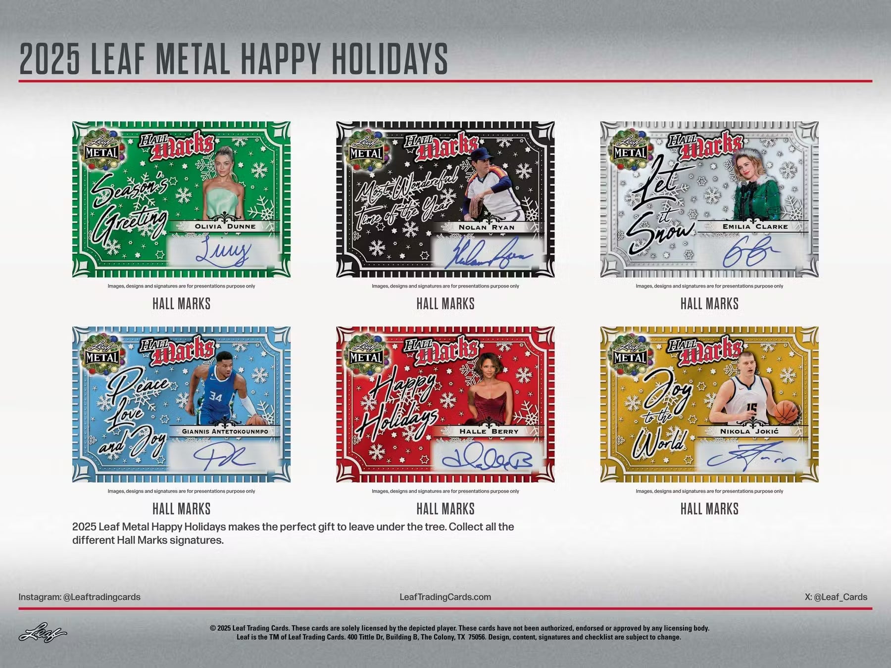 2025 Leaf Metal Happy Holidays, 10 Box Case