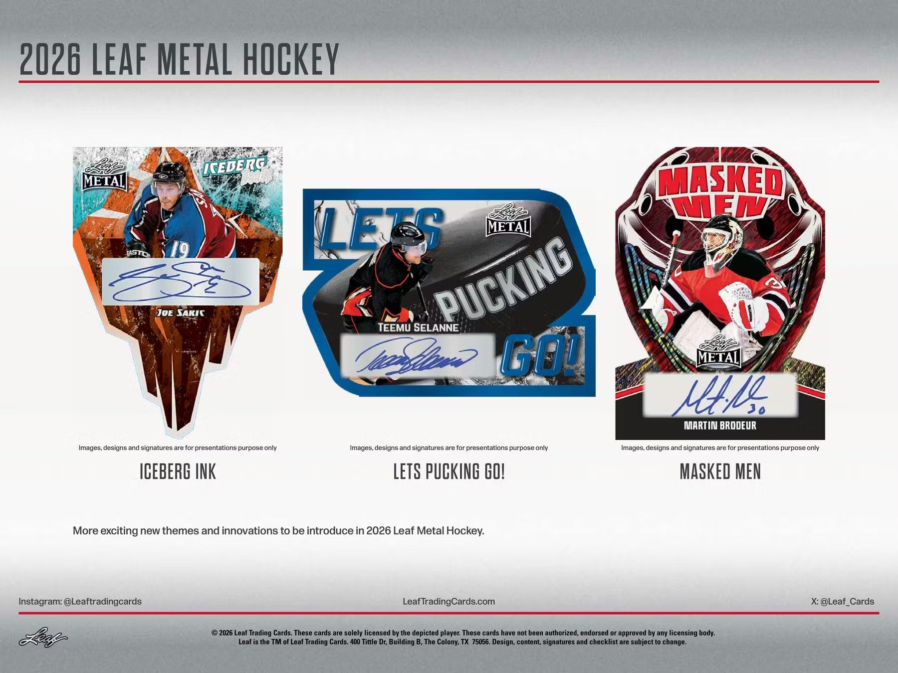 2026 Leaf Metal Hockey Hobby, 12 Box Case