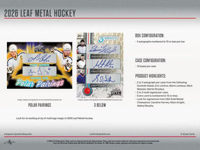 2026 Leaf Metal Hockey Hobby, 12 Box Case
