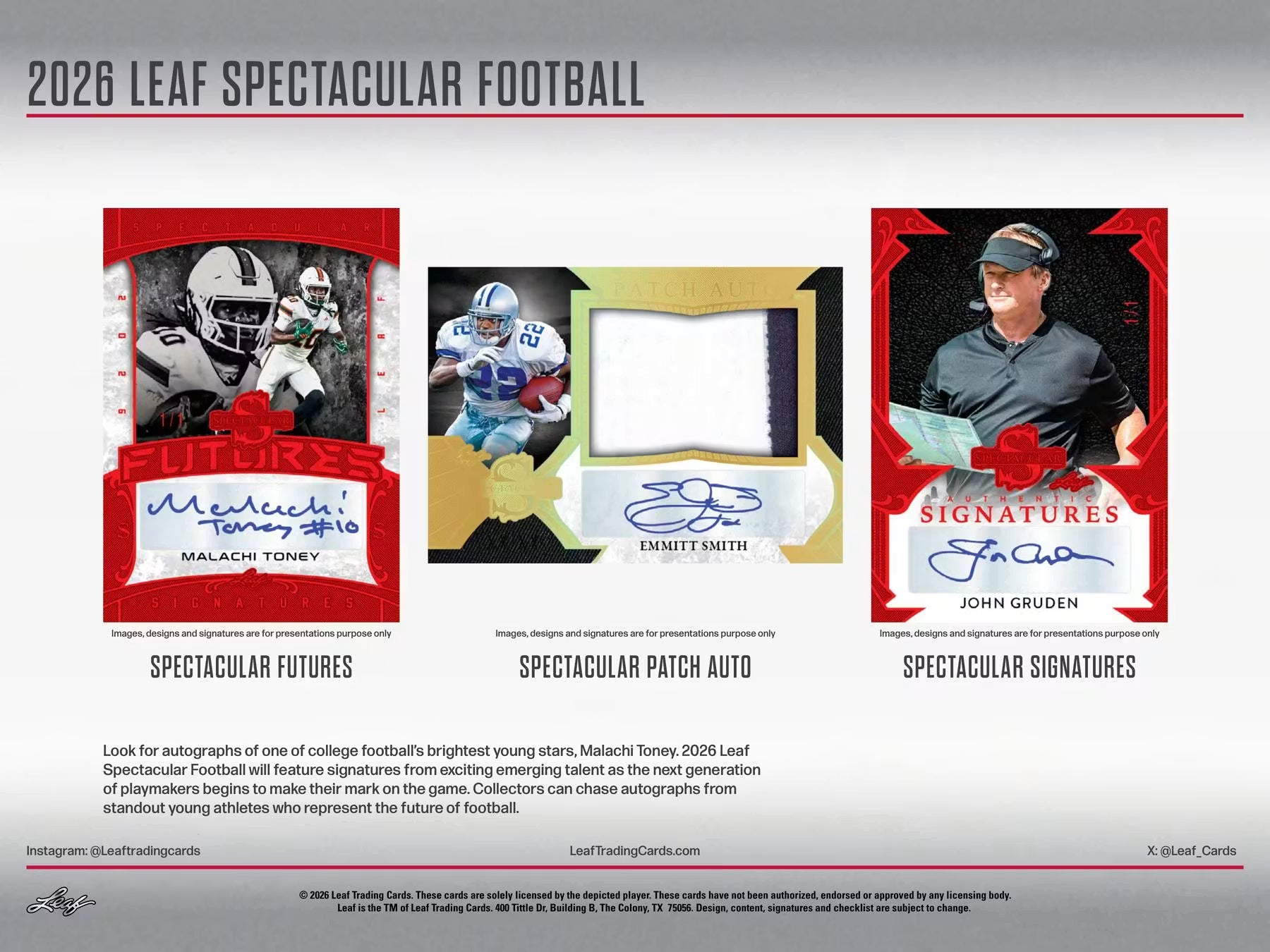 2026 Leaf Spectacular Football Hobby, Box