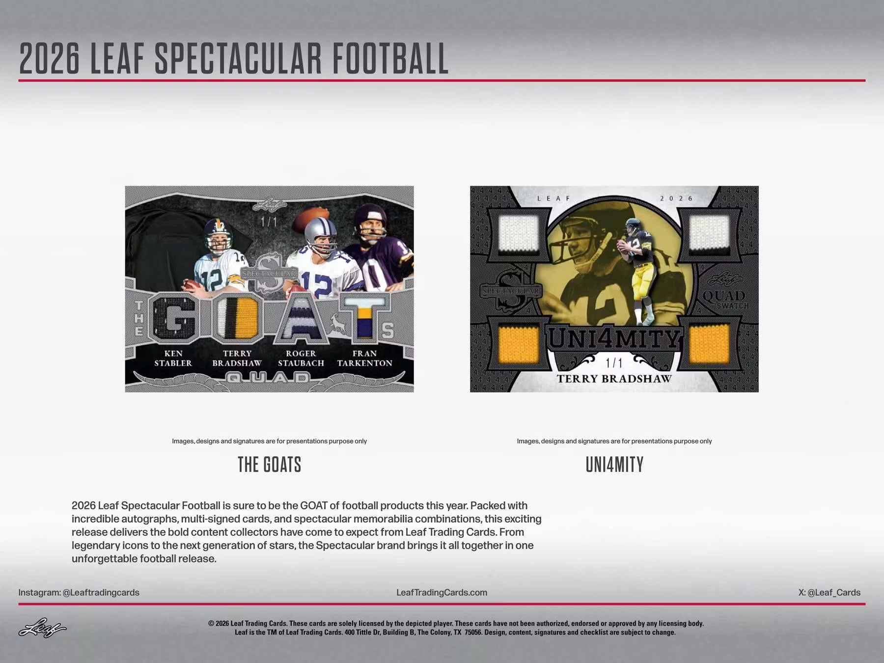 2026 Leaf Spectacular Football Hobby, Box