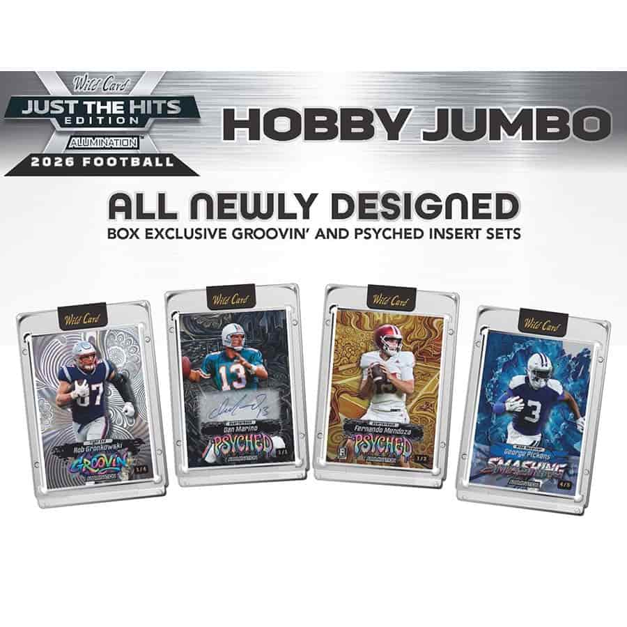 2026 Wild Card Alumination Just The Hits Football Hobby Jumbo, Box