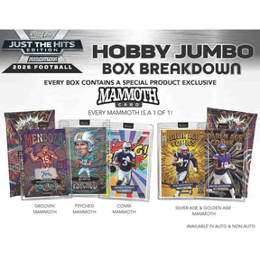 2026 Wild Card Alumination Just The Hits Football Hobby Jumbo, 20 Box Case