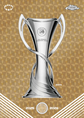 2025-26 Topps UEFA Women's Champions League Chrome Soccer Hobby, 12 Box Case