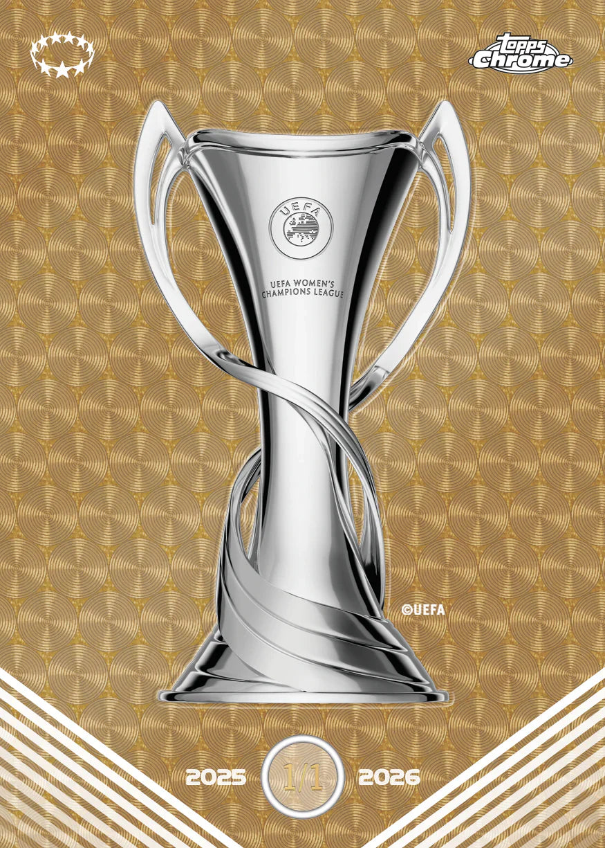 2025-26 Topps UEFA Women's Champions League Chrome Soccer Hobby, 12 Box Case