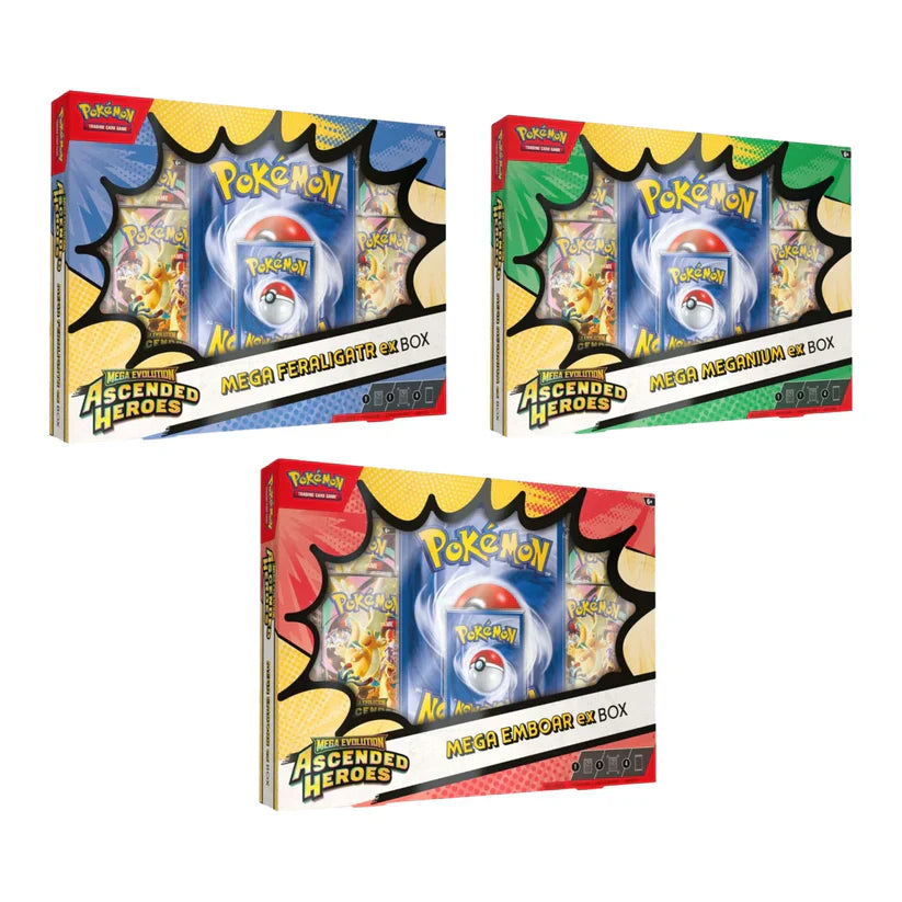 Pokemon Mega Evolution Ascended Heroes EX, Box (Random) Meganium/Feraligatr/Emboar