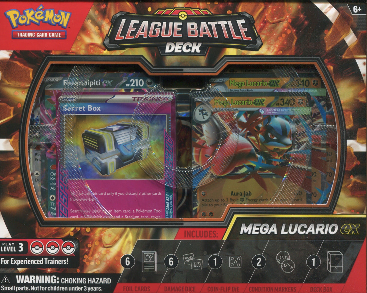 Pokemon Mega Lucario ex League Battle Deck, 6 Box Case