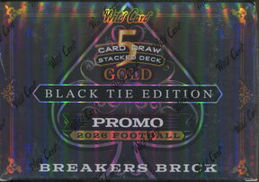 2026 Wild Card Five Card Draw Stacked Deck Gold Football Black Tie Edition Brick Hobby, Box