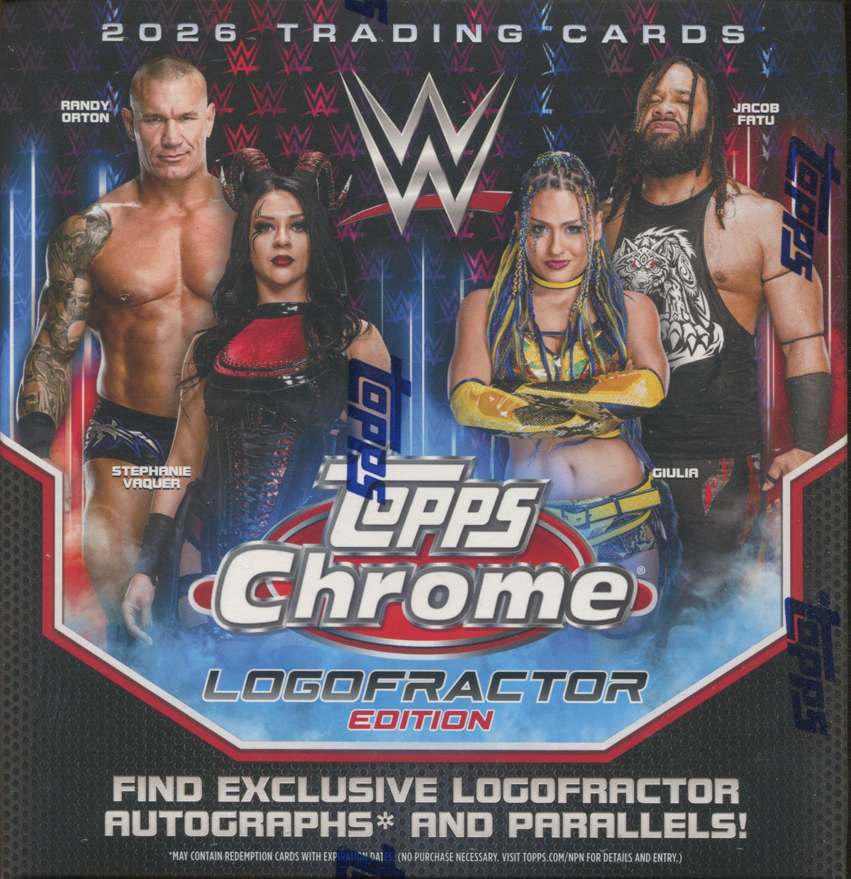 2026 Topps Chrome WWE Logofractor Edition, Box