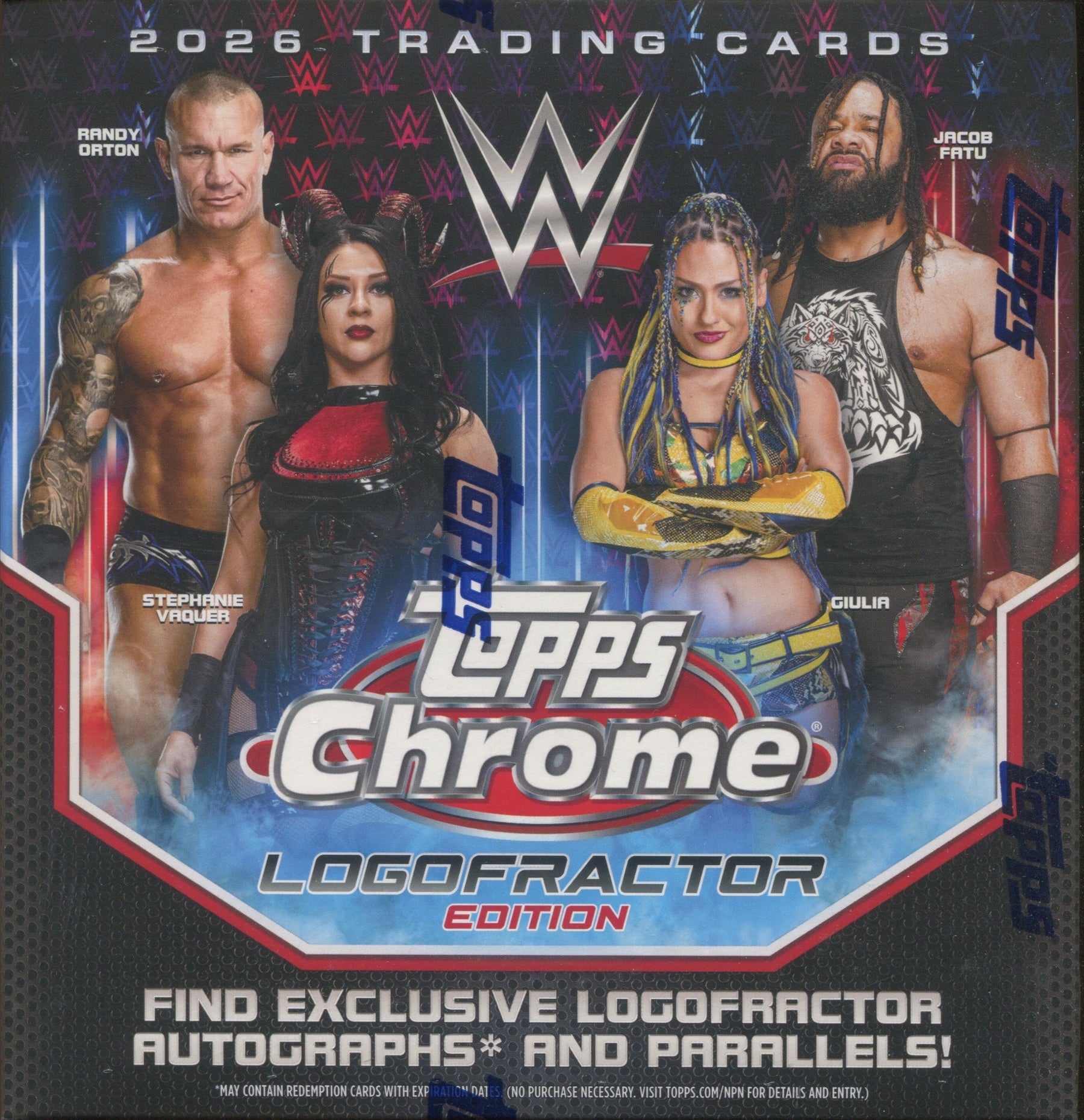 2026 Topps Chrome WWE Logofractor Edition, Box