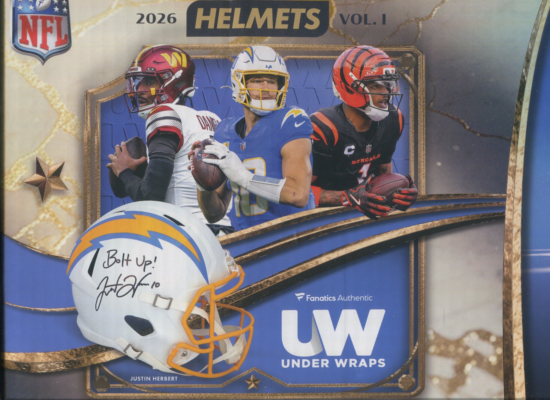2026 Fanatics Under Wraps Replica Mystery NFL Helmet Volume I, Box