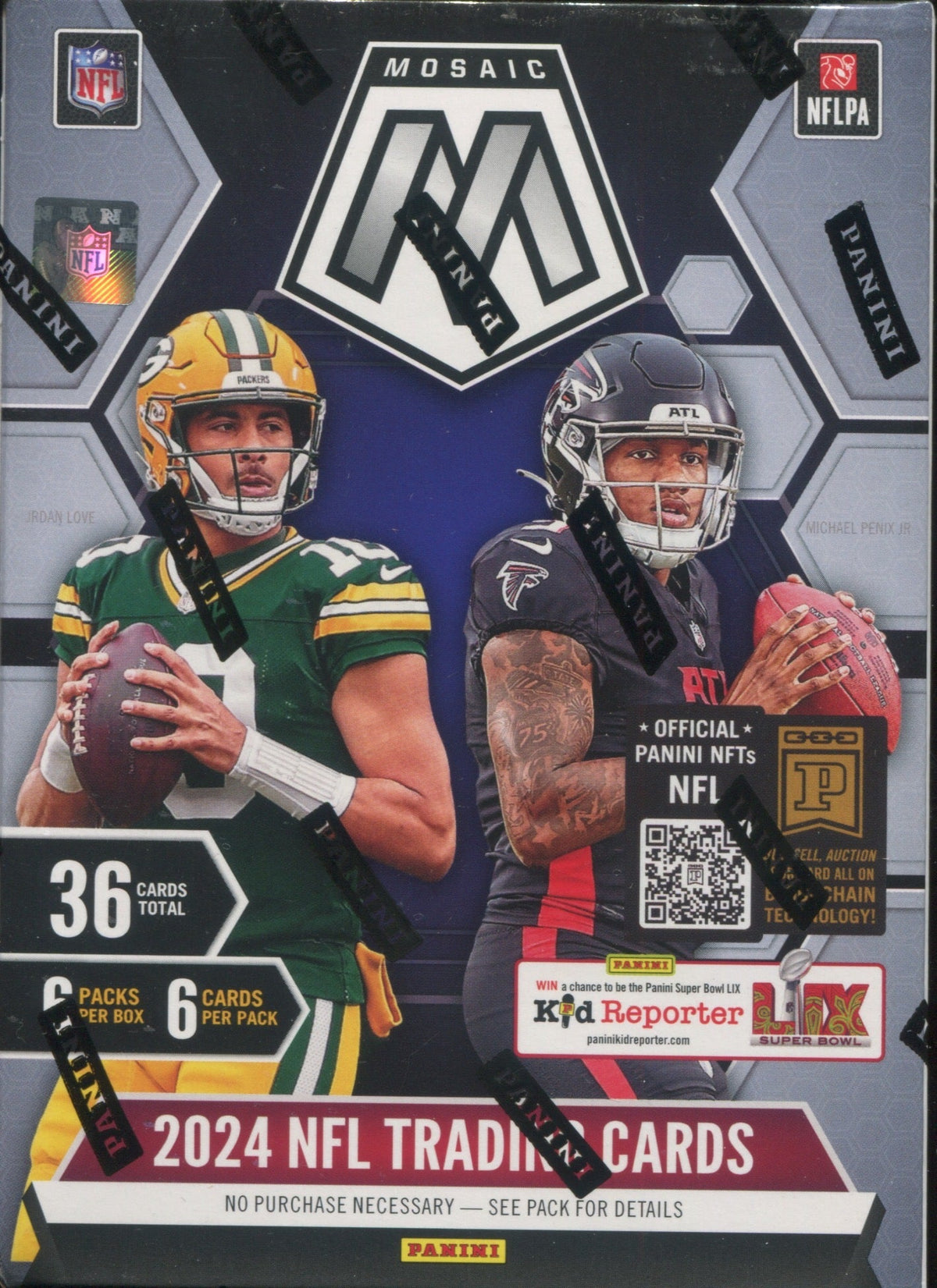 2024 Panini Mosaic Football Hobby, Blaster Box (Mosaic Red Parallels)