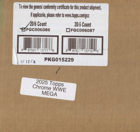 2025 Topps WWE Chrome Mega, 20 Box Case