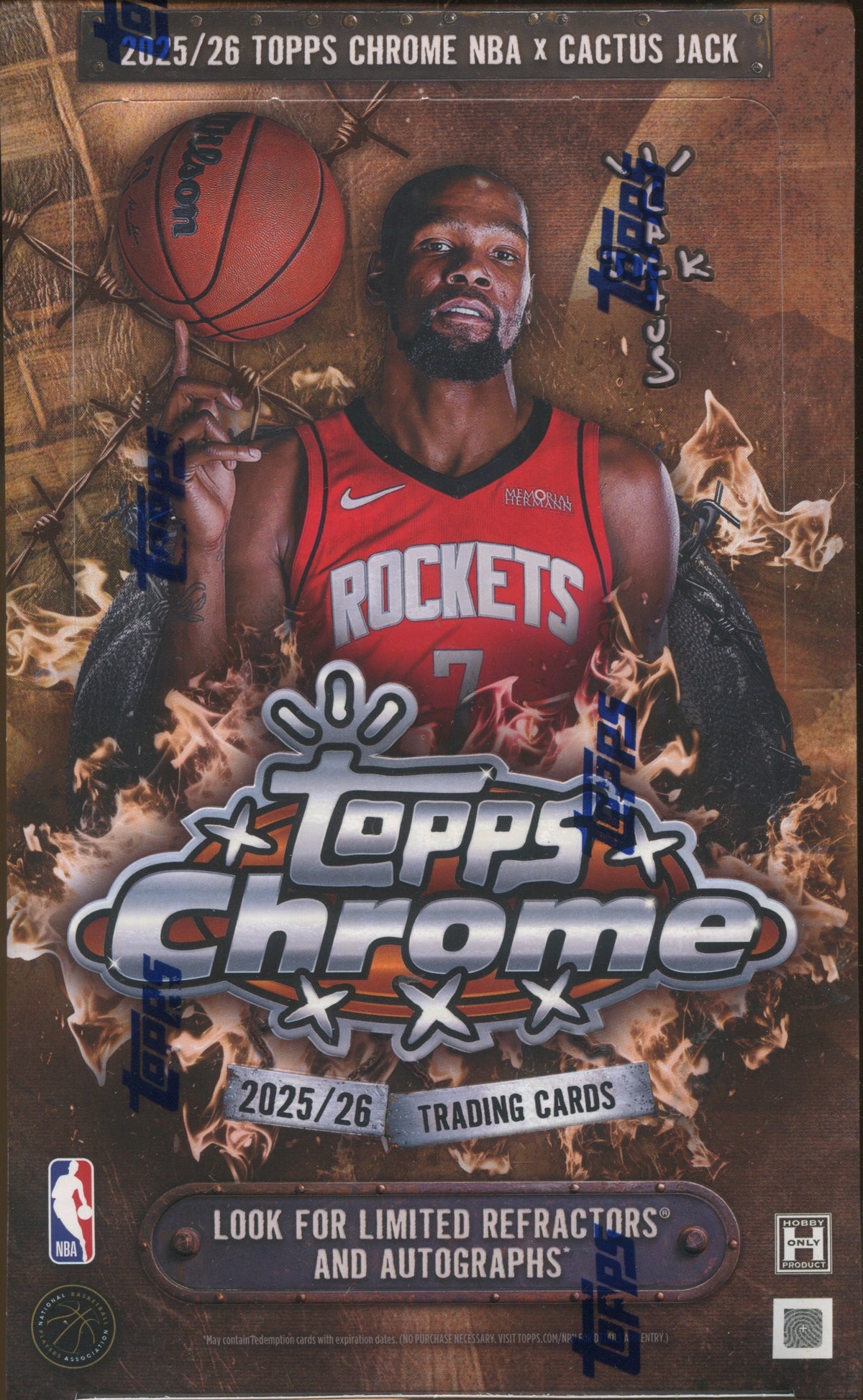 2025-26 Topps Chrome Cactus Jack Basketball Hobby, 12 Box Case
