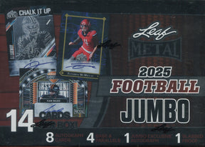 2025 Leaf Metal Football Jumbo, 8 Box Case