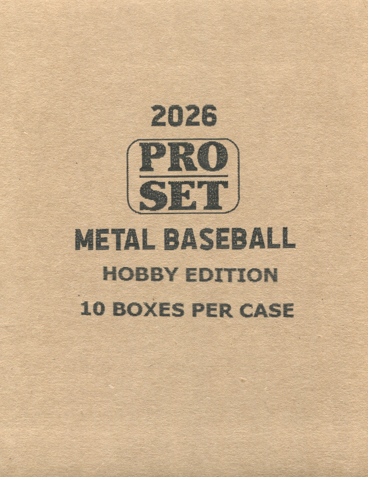 2026 Pro Set Metal Baseball Hobby, 10 Box Case